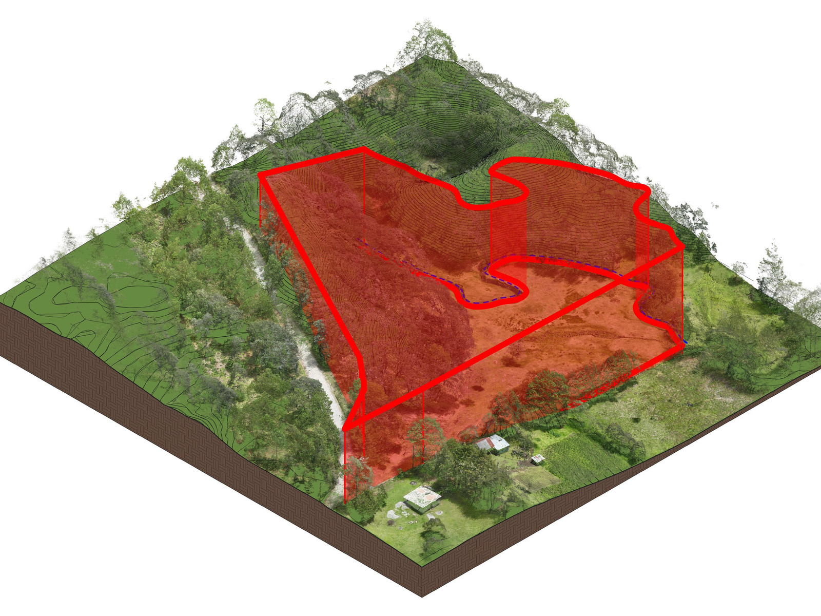 Topografía aérea · levantamiento técnico 1 ha